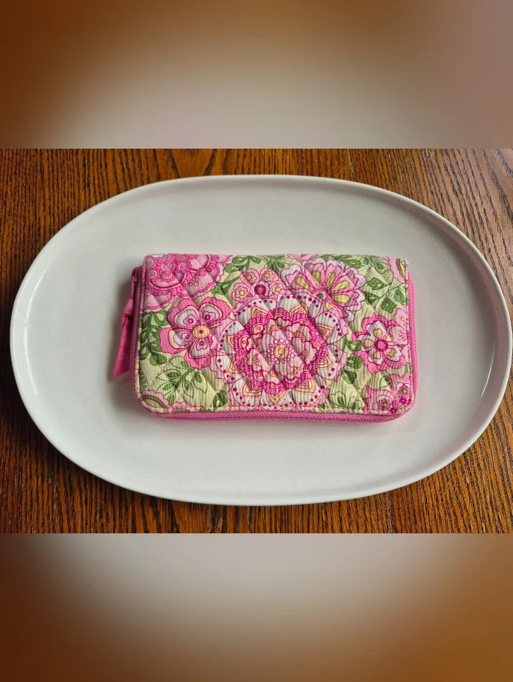 Vera Bradley Petal Pink Crossbody Bag With Matching Wallet